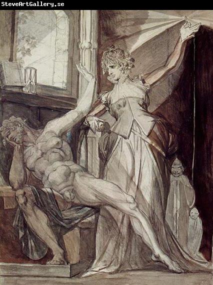 Johann Heinrich Fuseli Kriemhild zeigt Gunther im Gefangnis den Nibelungenring